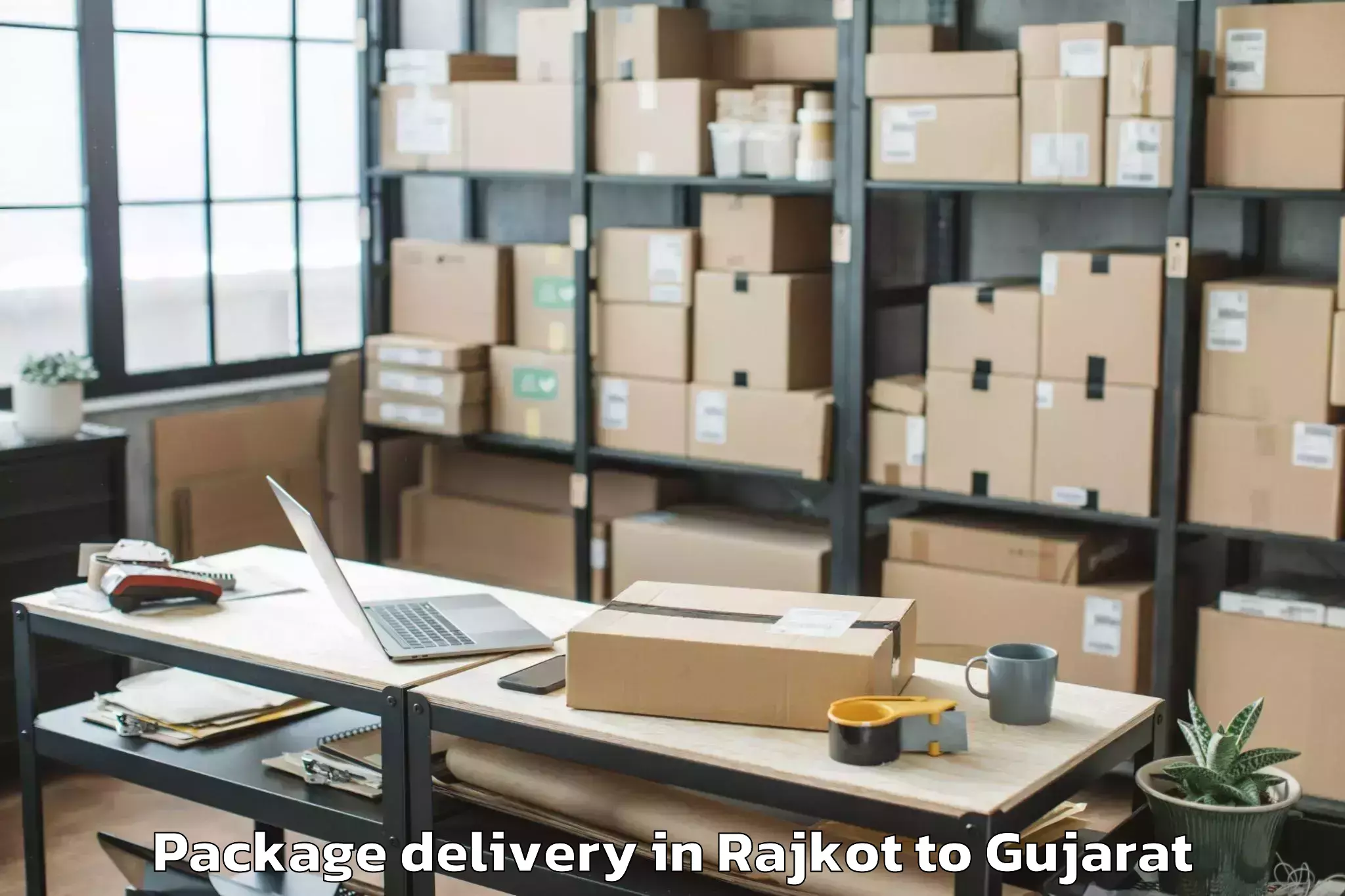 Comprehensive Rajkot to Plastindia International Unive Package Delivery